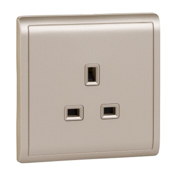 13A 250V 1Gang socket, Wine Gold - Schneider Electric
