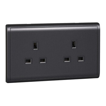 13A 250V Twin Gang Socket - Schneider Electric