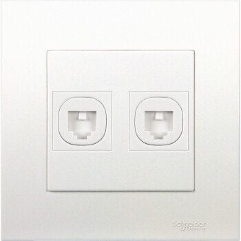 2 Gang Telephone Outlet with Shutter - Schneider Electric