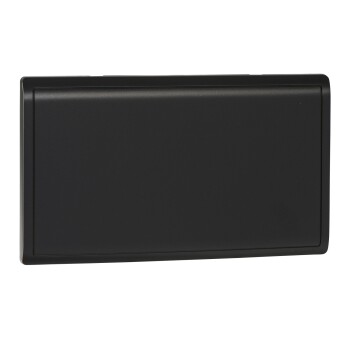2Gang Blank Plate,Matt Black - Schneider Electric