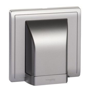 45A 250V 1 Gang Connection Unit, Aluminium silver - Schneider Electric