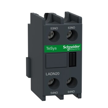 Auxiliary contact block, TeSys Deca, 2NO, front mounting, screw clamp terminals - Schneider Electric