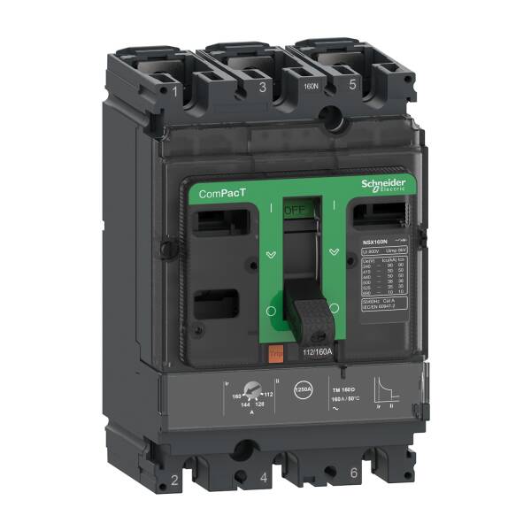 Circuit breaker, ComPacT NSX100N, 50kA/415VAC, 3 poles, TMD trip unit 40A, 50 degrees C - 1