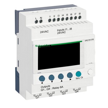 Compact smart relay, Zelio Logic, 12 I/O, 24 V AC, clock, display - Schneider Electric