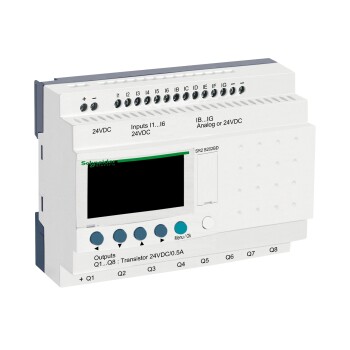 Compact smart relay, Zelio Logic, 20 I/O, 24 V DC, clock, display - Schneider Electric