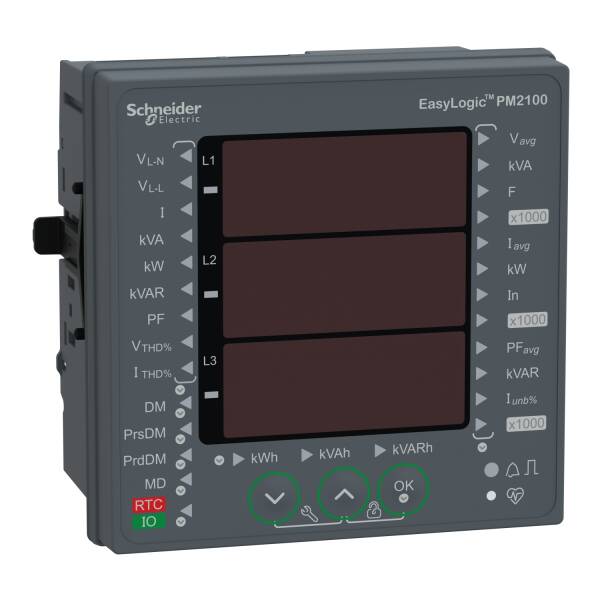 EasyLogic PM2110, Power & Energy meter, Total Harmonic, LED display, Pulse, class 1 - 1