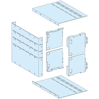 Form 4b cover for connection transfer assembly in duct for 3 to 5 modules - Schneider Electric