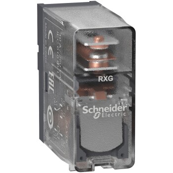 Harmony, Interface plug-in relay, 10 A, 1 CO, clear cover, 24 V DC - Schneider Electric