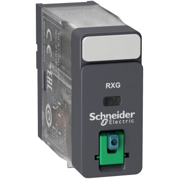 Harmony, Interface plug-in relay, 10 A, 1 CO, with lockable test button, 24 V DC - Schneider Electric