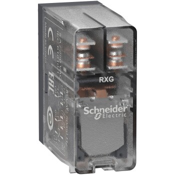 Harmony, Interface plug-in relay, 5 A, 2 CO, clear cover, 24 V AC - Schneider Electric