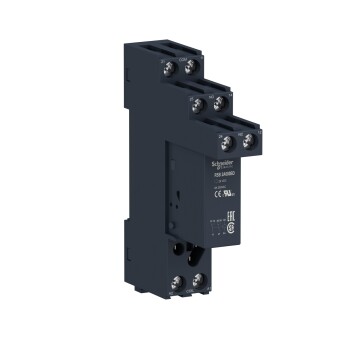 Harmony, Interface plug-in relay with socket, 8 A, 2 CO, 24 V DC - Schneider Electric