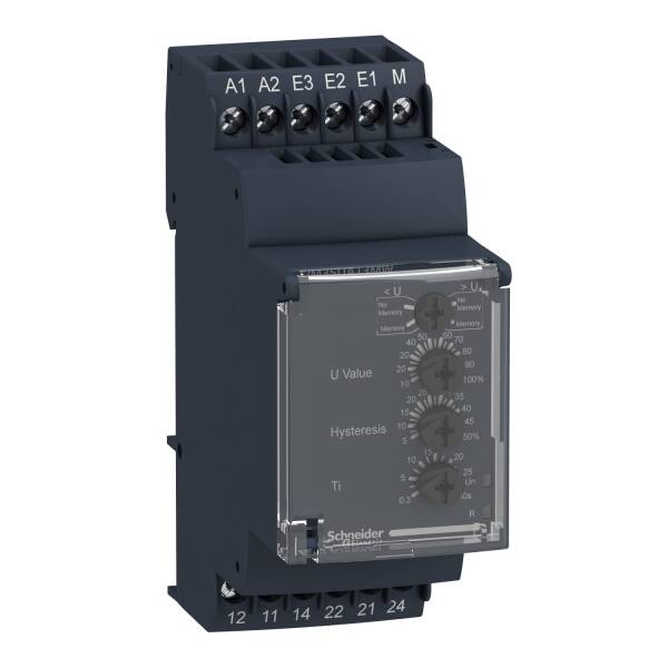 Harmony, Modular 1-phase voltage control relay, 5 A, 2 CO, range 15..600 V, 24..240 V AC/DC - 1