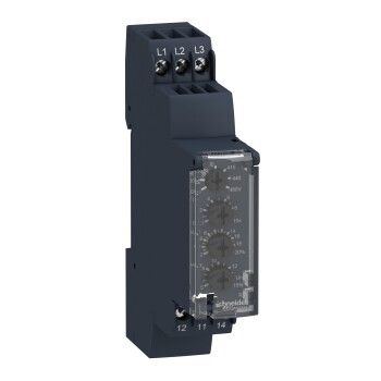 Harmony, Modular multifunction 3-phase supply control relay, 5 A, 1 CO, 183…528 V AC - Schneider Electric