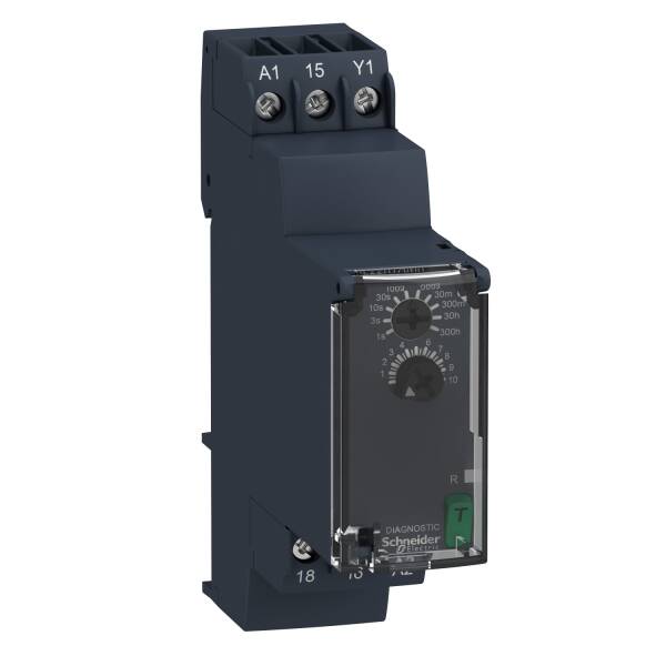 Harmony, Modular timing relay, 8 A, 1 CO, 0.05 s…300 h, power on delay , 24...240 V AC/DC - 1