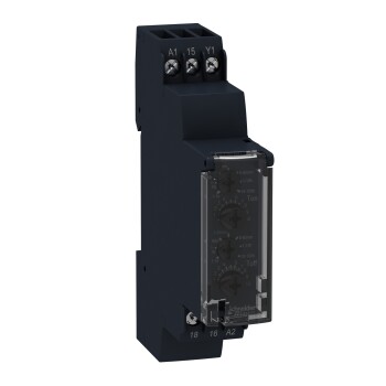 Harmony, Modular timing relay, 8 A, 1 CO, 1 s..100 h, asymmetrical flashing, 24 V DC / 24...240 V AC/DC - Schneider Electric