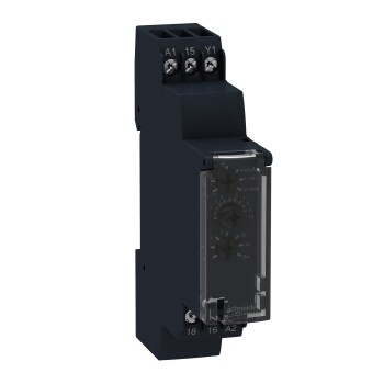 Harmony, Modular timing relay, 8 A, 1 CO, 1 s..100 h, multifunction, 24 V DC / 24...240 V AC/DC - Schneider Electric