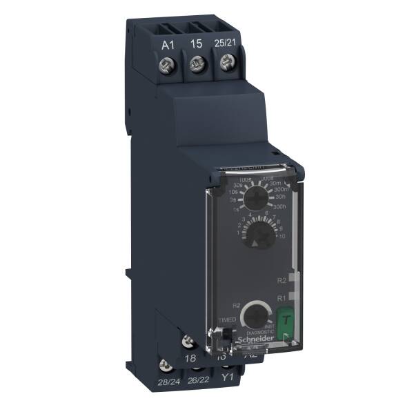 Harmony, Modular timing relay, 8 A, 2 CO, 0.05 s...300 h, off delay, 24...240 V AC/DC - 1