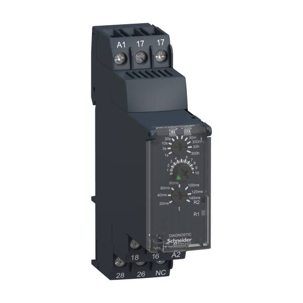 Harmony, Modular timing relay, 8 A, 2 CO, 0.05 s…300 h, star delta, 24...240 V AC/DC - 1