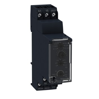 Harmony, Modular timing relay, 8 A, 2 CO, 0.1 s…100 h, multifunction, 12..240 V AC/DC - Schneider Electric