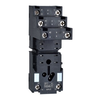 Harmony, Socket, for RXM2 relays, screw connectors, separate contact - Schneider Electric