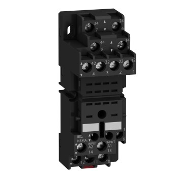 Harmony, Socket, for RXM2/RXM4 relays, screw clamp terminals, mixed contact - Schneider Electric