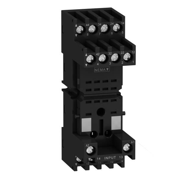 Harmony, Socket, for RXM2/RXM4 relays, screw connectors, mixed contact - 1