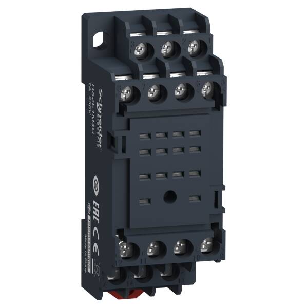 Harmony, Socket, for RXM2LB/RXM4LB relays,7 A, screw connectors, mixed contact - 1