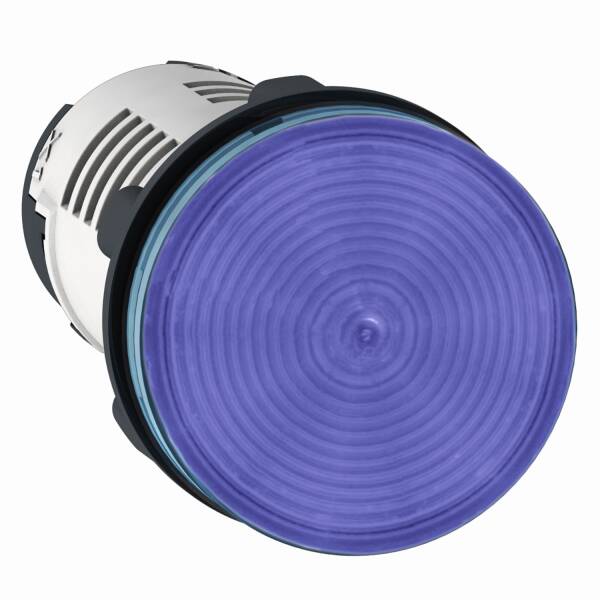 Harmony XB7, Monolithic pilot light, plastic, blue, Ø22, integral LED, 24 V AC/DC - 1