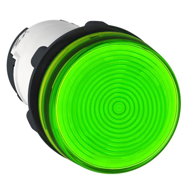 Harmony XB7, Monolithic pilot light, plastic, green, Ø22, plain lens for BA9s bulb, <lt/>= 250 V - 1