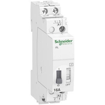 impulse relay iTL - 2P - 2 NO - 16A - coil 110 VDC - 230...240 VAC 50/60Hz - Schneider Electric