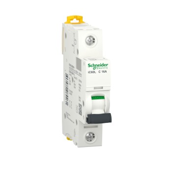 Miniature circuit-breaker, Acti9 iC60L, 1P, 16 A, C curve, 6000 A (IEC 60898-1), 25 kA (IEC 60947-2) - Schneider Electric
