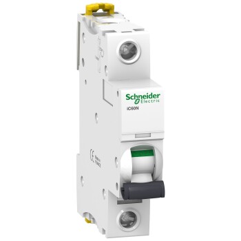Miniature circuit-breaker, Acti9 iC60N, 1P, 20 A, B curve, 6000 A (IEC 60898-1), 10 kA (IEC 60947-2) - Schneider Electric