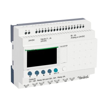 Modular smart relay, Zelio Logic, 26 I/O, 24 V DC, clock, display - Schneider Electric