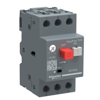 motor circuit breaker GZ1 - 3 poles 3d - 0.63..1A - thermomagnetic trip unit - Schneider Electric