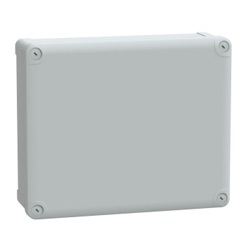 PC box IP66 IK08 RAL7035 Int.H275W225D80 Ext.H291W241D88 opaque PC cover H20 - Schneider Electric