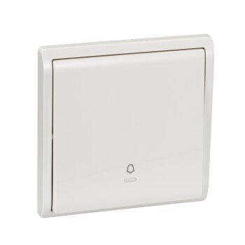Pieno - 10A 250V - 1 gang bell press switch with fluorescent locator - Schneider Electric