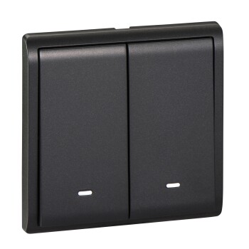 Pieno - 16A 250V - 2 gang 1 way switch with fluorescent locator (MB) - Schneider Electric