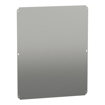 Plain mounting plate H1000xW800mm Galvanised sheet steel Reversible dimension - Schneider Electric