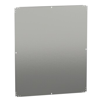 Plain mounting plate H1200xW1000mm Galvanised sheet steel Reversible dimension - Schneider Electric