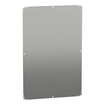 Plain mounting plate H1200xW800mm made of galvanised sheet steel - Schneider Electric