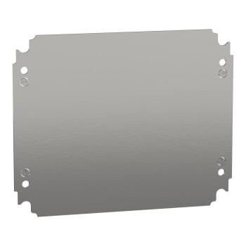 Plain mounting plate H300xW250mm made of galvanised sheet steel - Schneider Electric