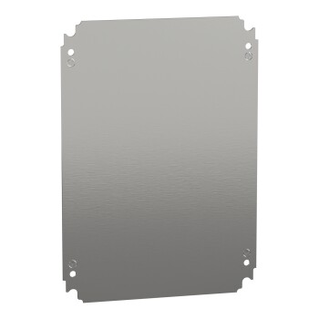 Plain mounting plate H400xW300mm made of galvanised sheet steel - Schneider Electric
