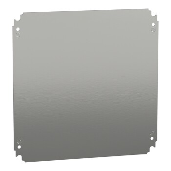Plain mounting plate H400xW400mm made of galvanised sheet steel - Schneider Electric