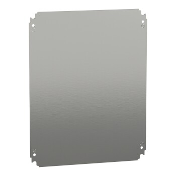 Plain mounting plate H500xW400mm made of galvanised sheet steel - Schneider Electric