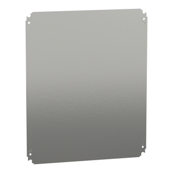 Plain mounting plate H500xW600mm made of galvanised sheet steel - Schneider Electric