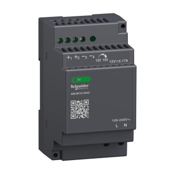 Regulated Power Supply, 100-240V AC, 12V 4.2 A, single phase, Modular - Schneider Electric