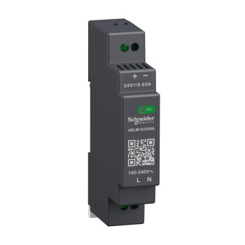Regulated Power Supply, 100-240V AC, 24V 0.6 A, single phase, Modular - Schneider Electric