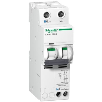 Residual current breaker with overcurrent protection (RCBO), Acti9 iC60H2 RCBO, 2P, 20A, 30mA, A type, 10000A - Schneider Electric