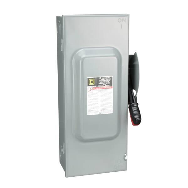 Safety switch, heavy duty, non fusible, 100A, 3 wire, 3 poles, 100hp, 600VAC/DC, Type 1 - 1