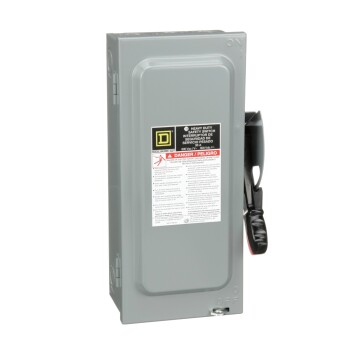 Safety switch, heavy duty, non fusible, 30A, 3 wire, 3 poles, 30hp, 600VAC/DC, Type 1 - Schneider Electric